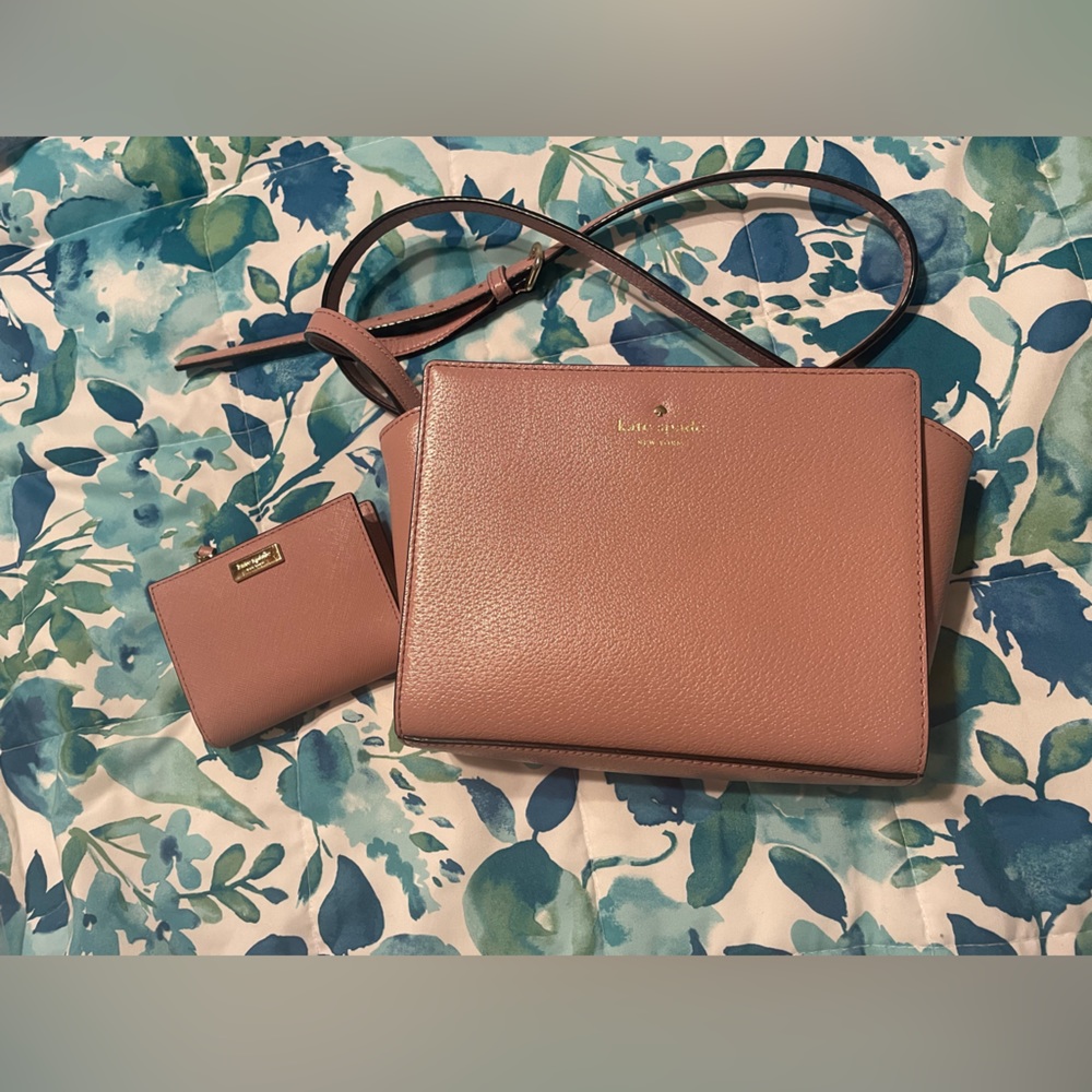 Kate spade blush/rose pink crossbody with matching mallet